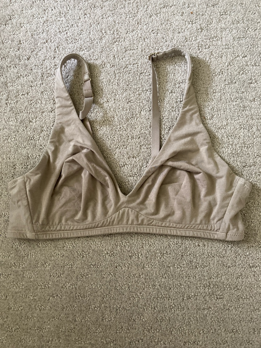CUUP taupe-gray bralette, Large (A-C cup).